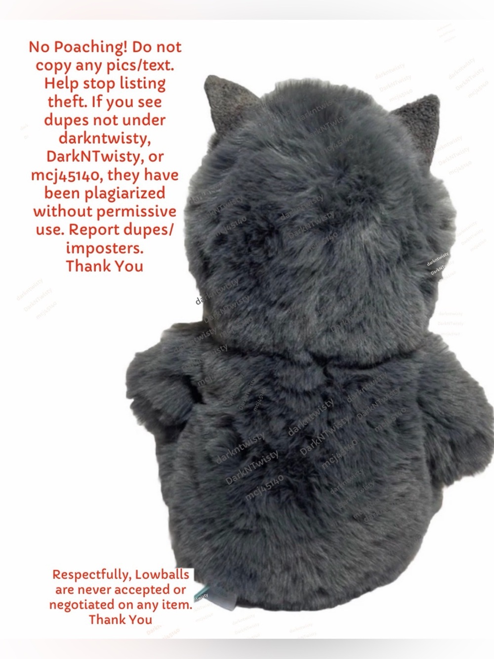 RETIRED RARE BNWT Jellycat Wilf Wolf SEALED IN MFG PLASTIC GR8 GIFT - Picture 6 of 15